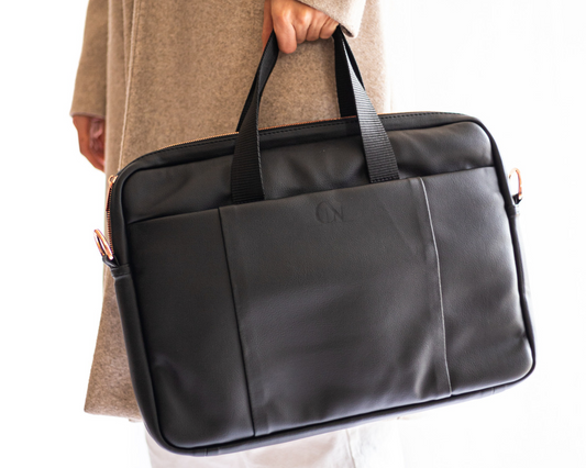 The Uvah Briefcase (Black/Rose)