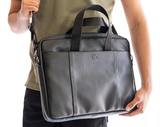 The Uvah Briefcase (Black/Gray)
